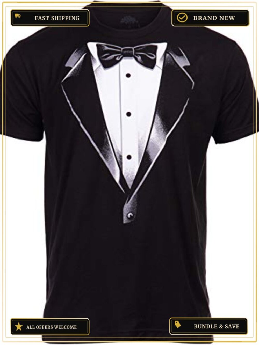 Unisex Tuxedo Graphic T-Shirt Crew Neck Short Sleeve Party Tee